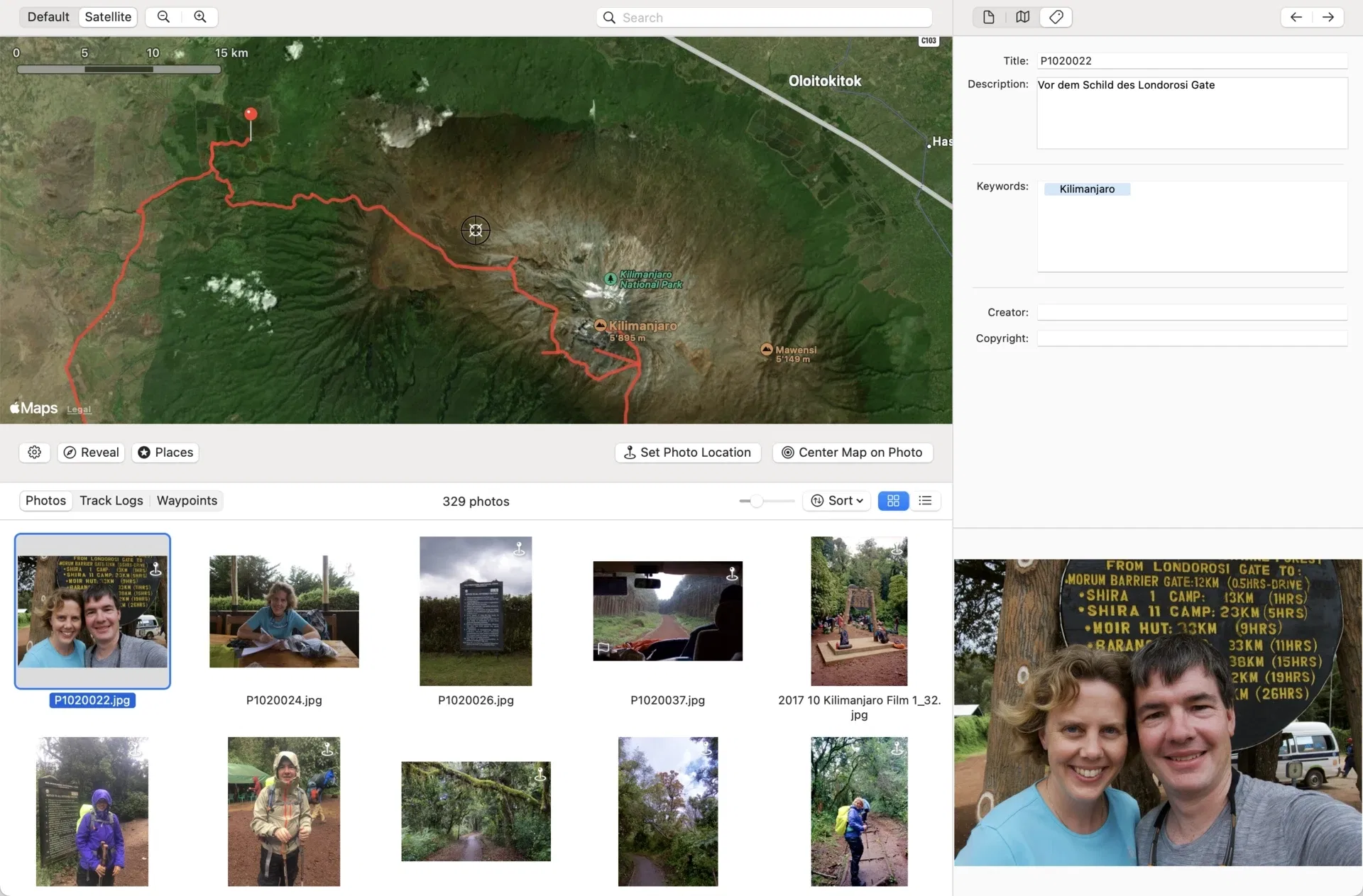 GPS track visualization on map